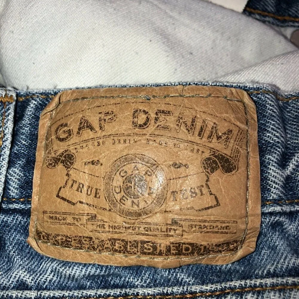 Vintage GAP Easy Fit Blue Denim High Waist Jeans 100% Cotton W36 L36 (33x34)